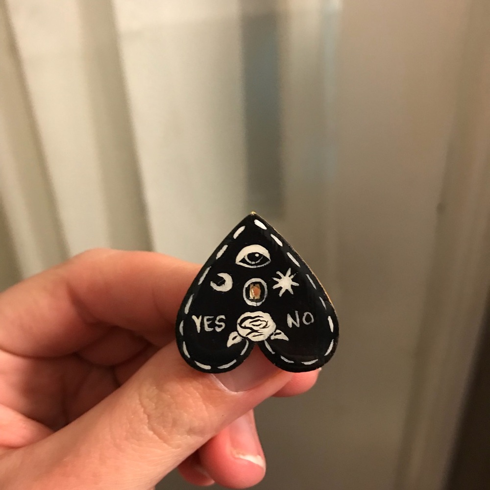 Rose planchette pin